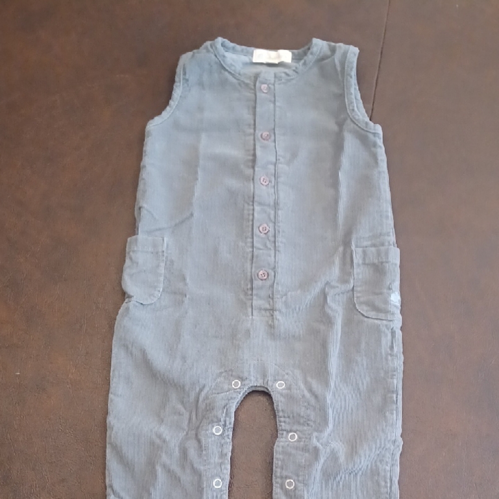 Baby Cottons Gray Corduroy Dungarees / Overalls 9m
